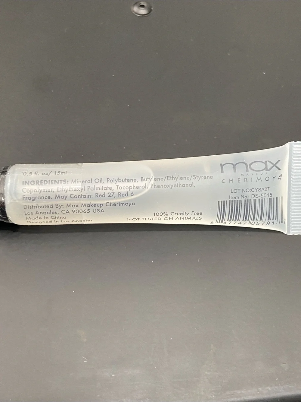 Max Makeup Cherimoya Clear Lip Polish Glass Shine Gloss NEW